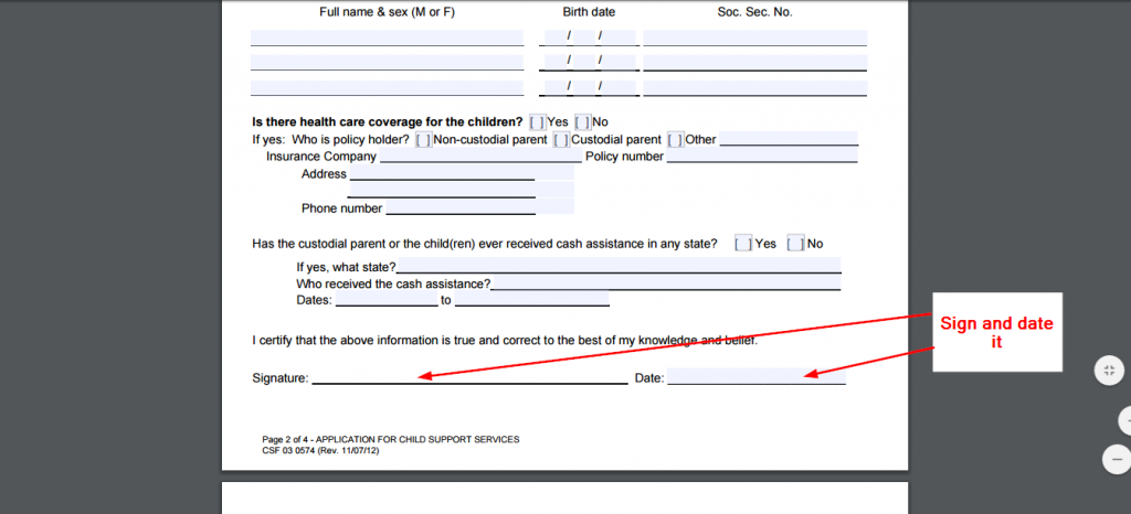 child support oregon forms