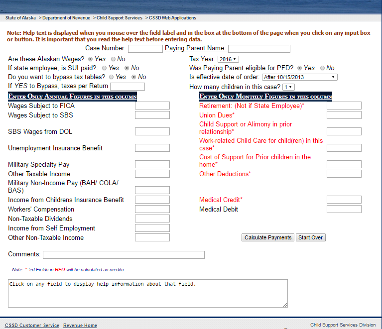 alaska state child support calculator