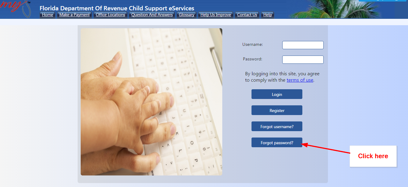 how do i find my child support case number florida